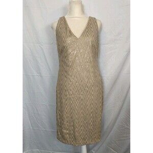 Lauren Ralph‎ Lauren Metallic champagne Dress size 6 Formal, Regency, Ball